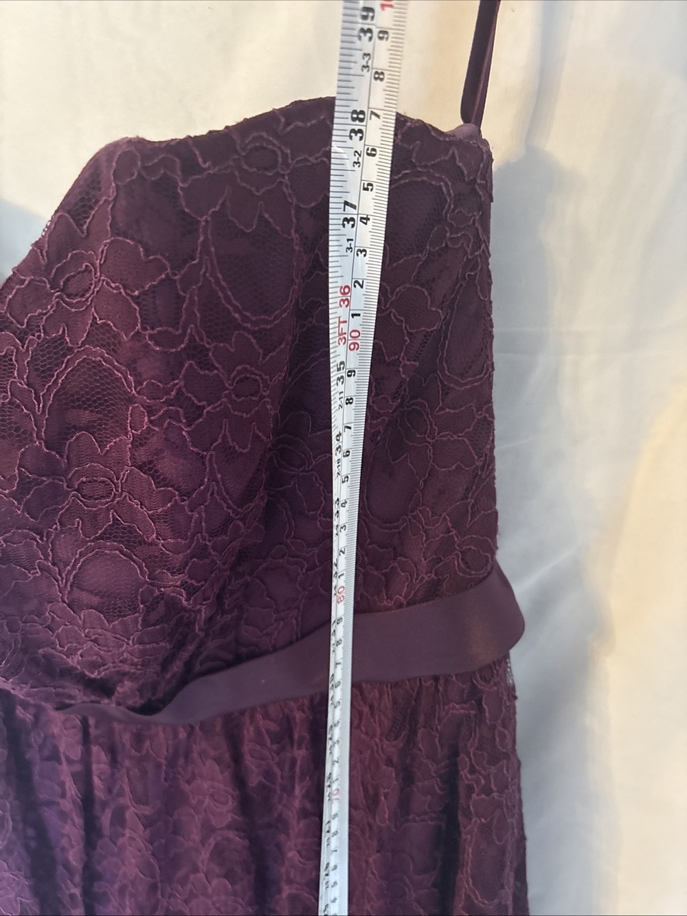 Mori Lee Madeline Formal Bridesmaid Party Dress Purple Eggplant Size 20/22 - Picture 8 of 14
